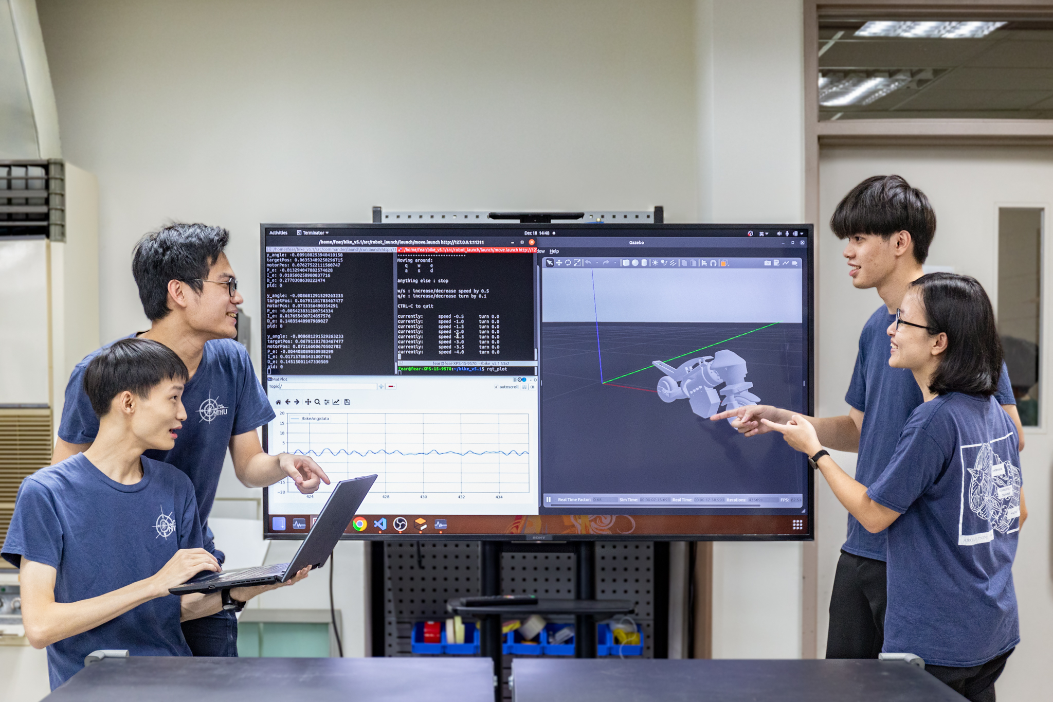 NTHU Power Mechanical Engineering students utilized 3D simulations to enable the self-balancing movement of the motorcycle.